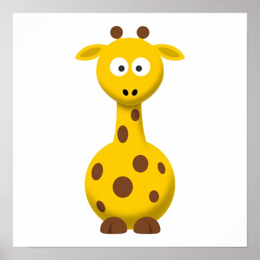 Cartoon Giraffe Poster (Voorkant)