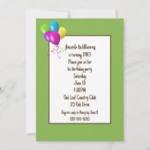 Cartoon Giraffe Verjaardagsfeestje Kaart (Achterkant)