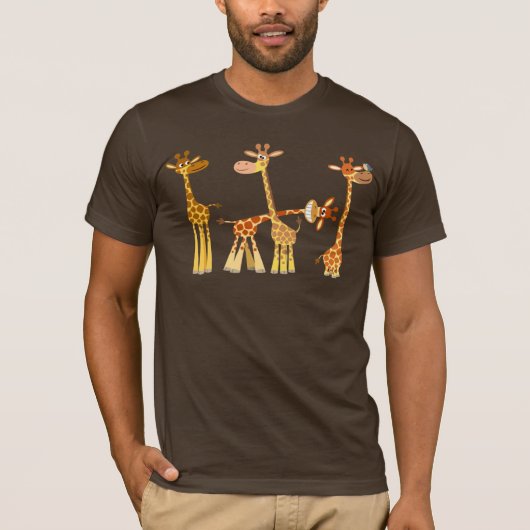 Cartoon Giraffes: Het T-shirt van de herder (Voorkant)