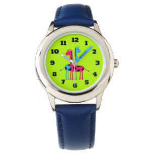 Cartoon Giraffes Horloge