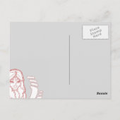 Cartoon Girl Briefkaart (Achterkant)