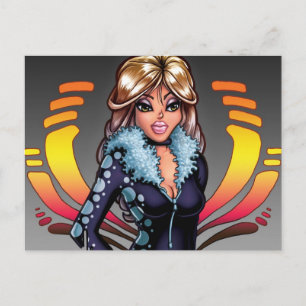 Cartoon Girl Briefkaart