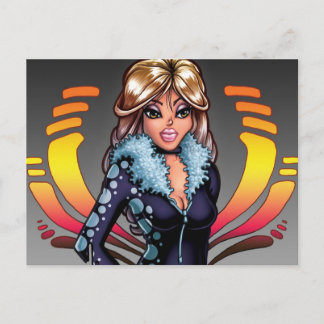 Cartoon Girl Briefkaart