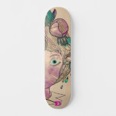 Cartoon Girls Face Dd Marque Skateboard (Recto)