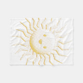 Cartoon glimlachen Sun Face Fleece Deken (Voorkant (Horizontaal))