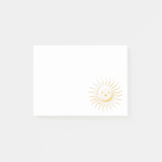 Cartoon glimlachen Sun Face Post-it® Notes (Voorkant)