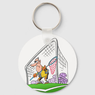 Cartoon Goalkeeper Sleutelhanger