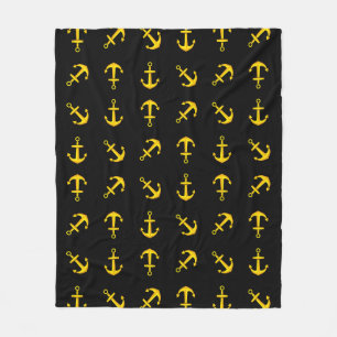 Cartoon Golden Boat Anchor Set Fleece Deken