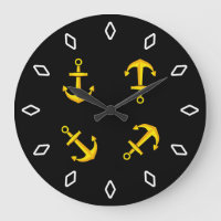 Cartoon Golden Boat Anchor Set