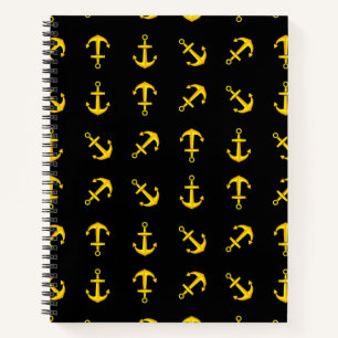 Cartoon Golden Boat Anchor Set Notitieboek