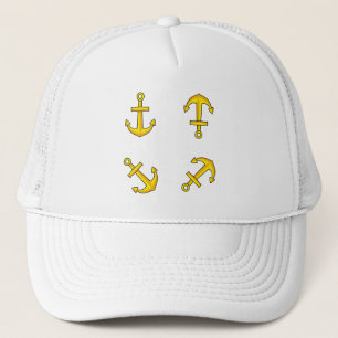Cartoon Golden Boat Anchor Set Trucker Pet