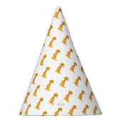 Cartoon golden Daisy Doodle Dog Feesthoedjes (Rechts)