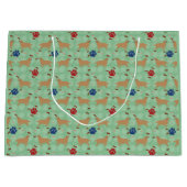 Cartoon Golden Retriever Large Cadeautasje (Voorkant)