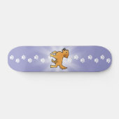 Cartoon Golden Retriever Skateboard (Horizontaal)