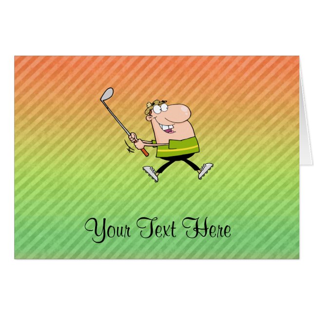 Cartoon Golfer-ontwerp (Voorkant Horizontaal)