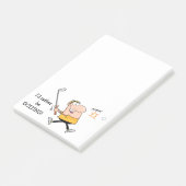 Cartoon Golfer Post-it® Notes (Schuin)