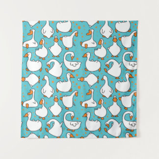 Cartoon Goose Grappig Illustratie Wandkleed