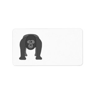 Cartoon Gorilla Etiket