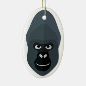 Cartoon Gorilla Head Keramisch Ornament (Rechts)