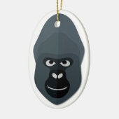 Cartoon Gorilla Head Keramisch Ornament (Links)