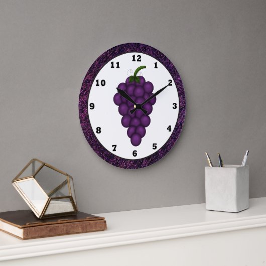 Cartoon Grape Kitchen Clock Grote Klok (Kantoor)