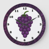 Cartoon Grape Kitchen Clock Grote Klok (Voorkant)