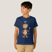 Cartoon grappige aap (Hoi! en dag!) T-shirt (Voorkant volledig)