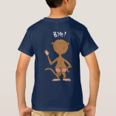 Cartoon grappige aap (Hoi! en dag!) T-shirt (Achterkant)