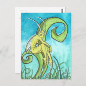 Cartoon Grasshopper Fairy Imaginaire Art Carte pos (Devant / Derrière)