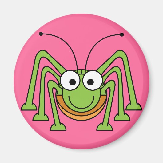 Cartoon Grasshopper Magneet (Voorkant)