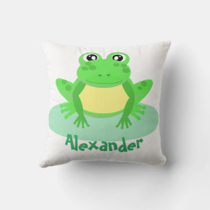 Cartoon Green Frog Schattige Kussen