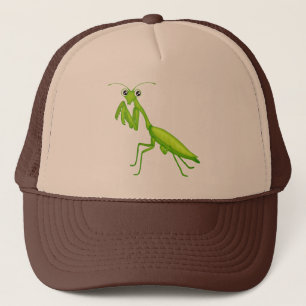 Cartoon Green Praying Mantis Petten en Petten