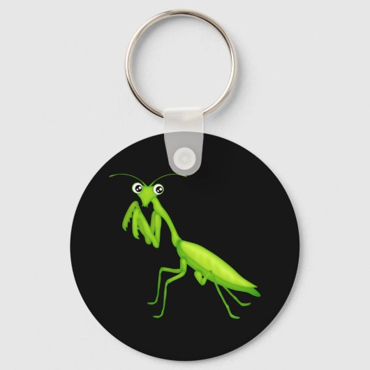 Cartoon Green Praying Mantis Sleutelhanger (Voorkant)