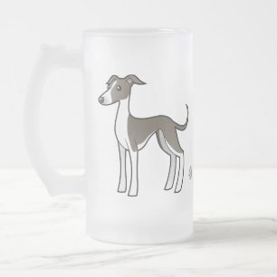 Cartoon Greyhound/Whippet/Italiaanse Greyhound Matglas Bierpul
