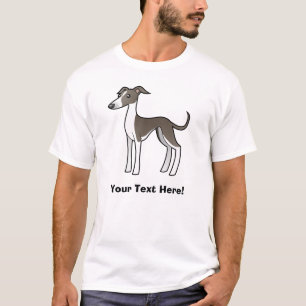 Cartoon Greyhound/Whippet/Italiaanse Greyhound T-shirt