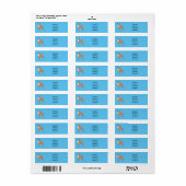 Cartoon grijnshond etiket (Full Sheet)