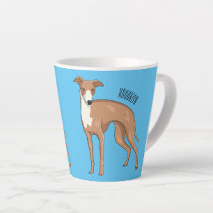 Cartoon grijnshond latte mok