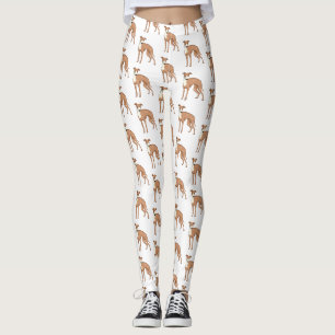 Cartoon grijnshond leggings