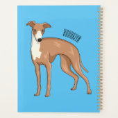 Cartoon grijnshond planner (Achterkant)