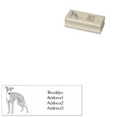 Cartoon grijnshond 	rubberstempel (Gestempeld)