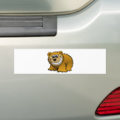 Cartoon Grizzly Beer Bumpersticker (Op auto)