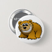 Cartoon Grizzly Beer Ronde Button 5,7 Cm (Voorkant /achterkant)