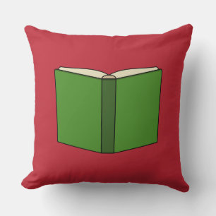 Cartoon Groen Boek Kussen