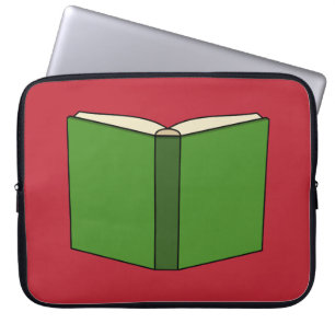 Cartoon Groen Boek Laptop Sleeve