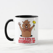 Cartoon Groundhog Mok (Links)