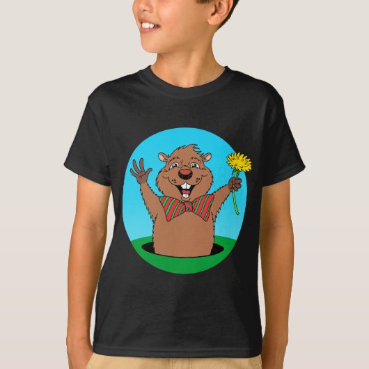 Cartoon Groundhog T-shirt (Voorkant)