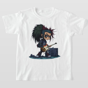 Cartoon Grunge Punk Rock en Roll Guitar Amp Cool T-shirt