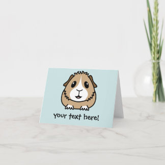 Cartoon Guinea Pig Greetings Card Kaart