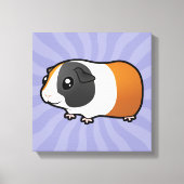 Cartoon Guinee Pig (glad haar) Canvas Afdruk (Voorkant)