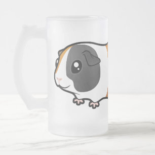 Cartoon Guinee Pig (glad haar) Matglas Bierpul